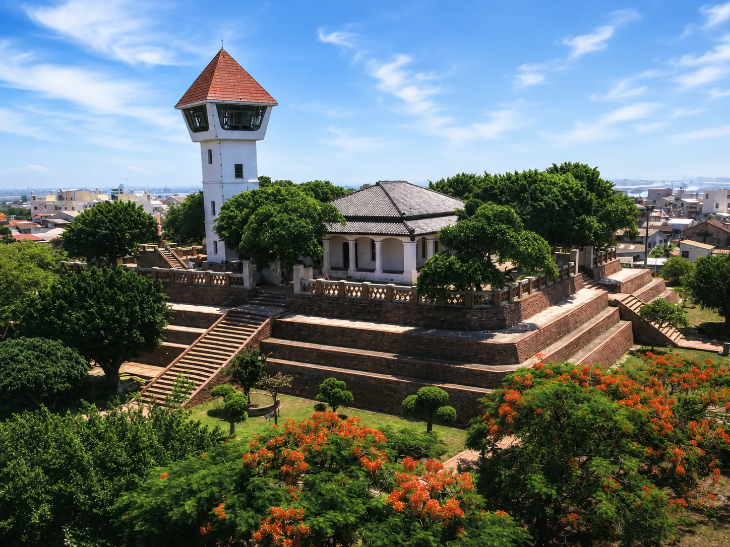 Anping Fort walls and arched galleries in European style