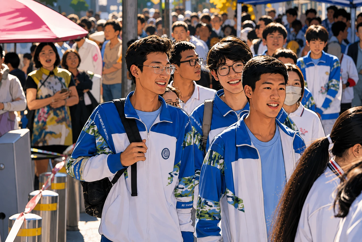 Students take the national entrance exam