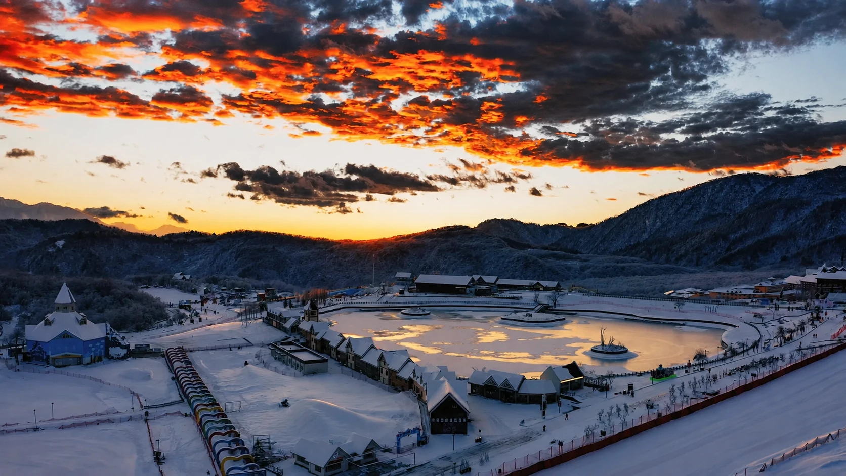 Recreational facilities at Xiling Snow Mountain ski resort