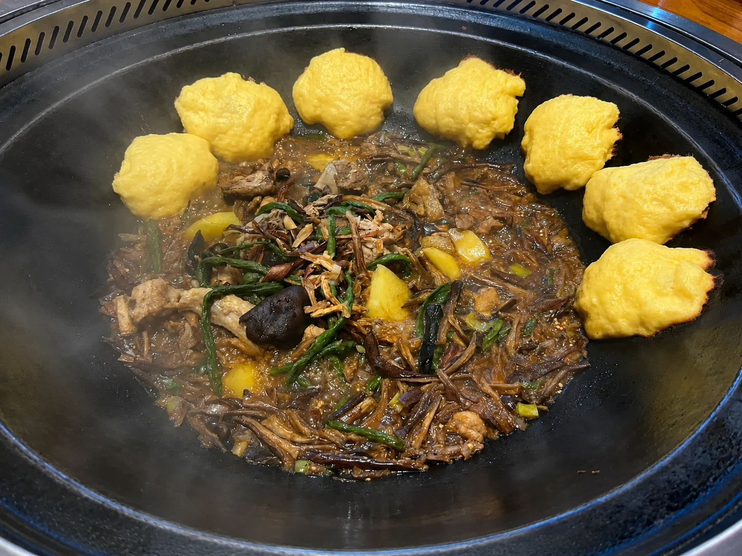 Northeast China iron pot stew served at a table