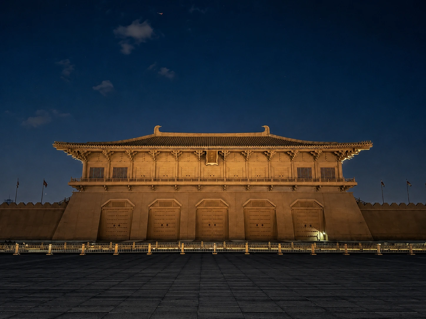 The open ruins of Daming Palace National Heritage Park in Xi'an