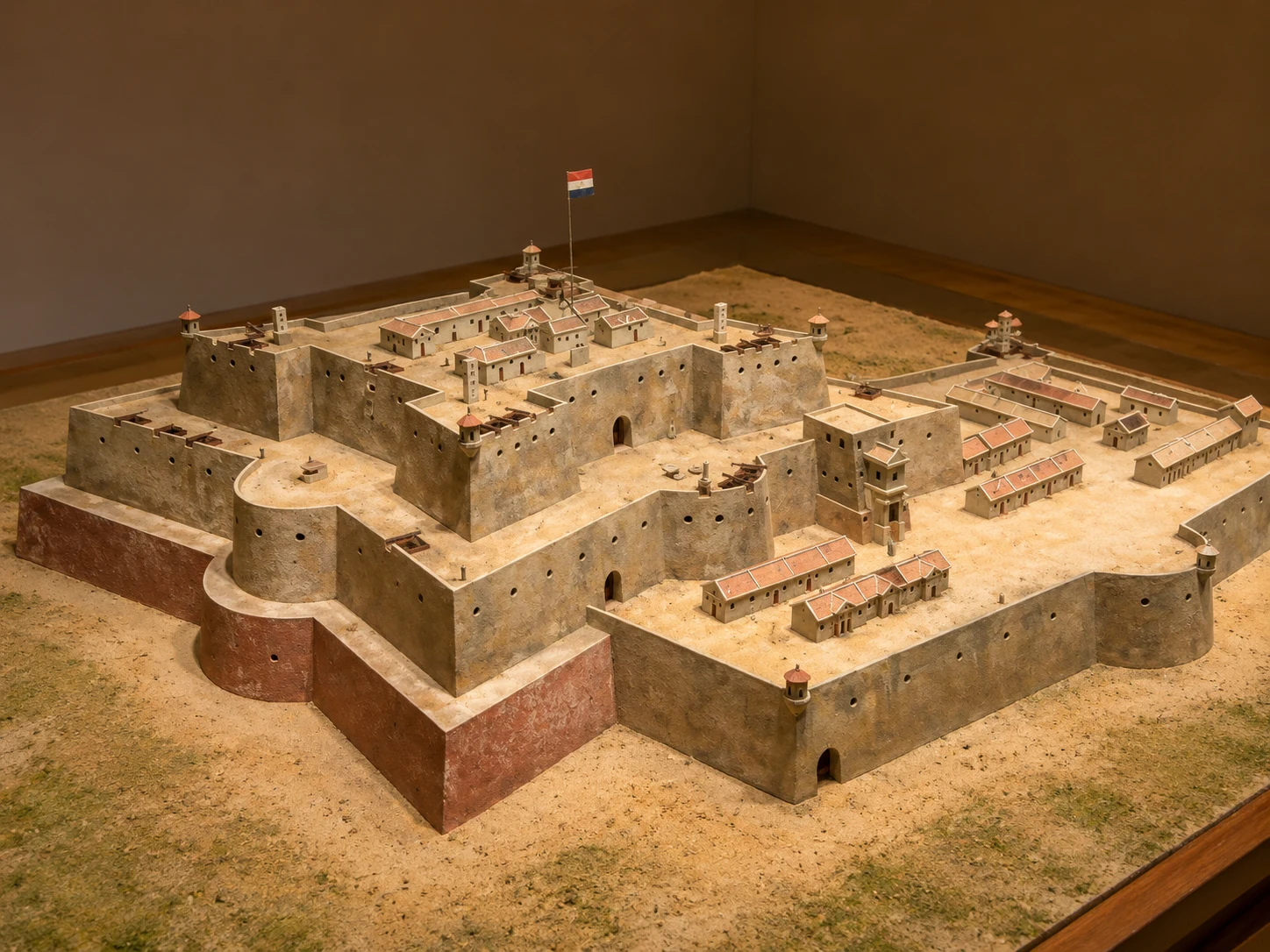A miniature model of Zeelandia Fort now called Anping Fort